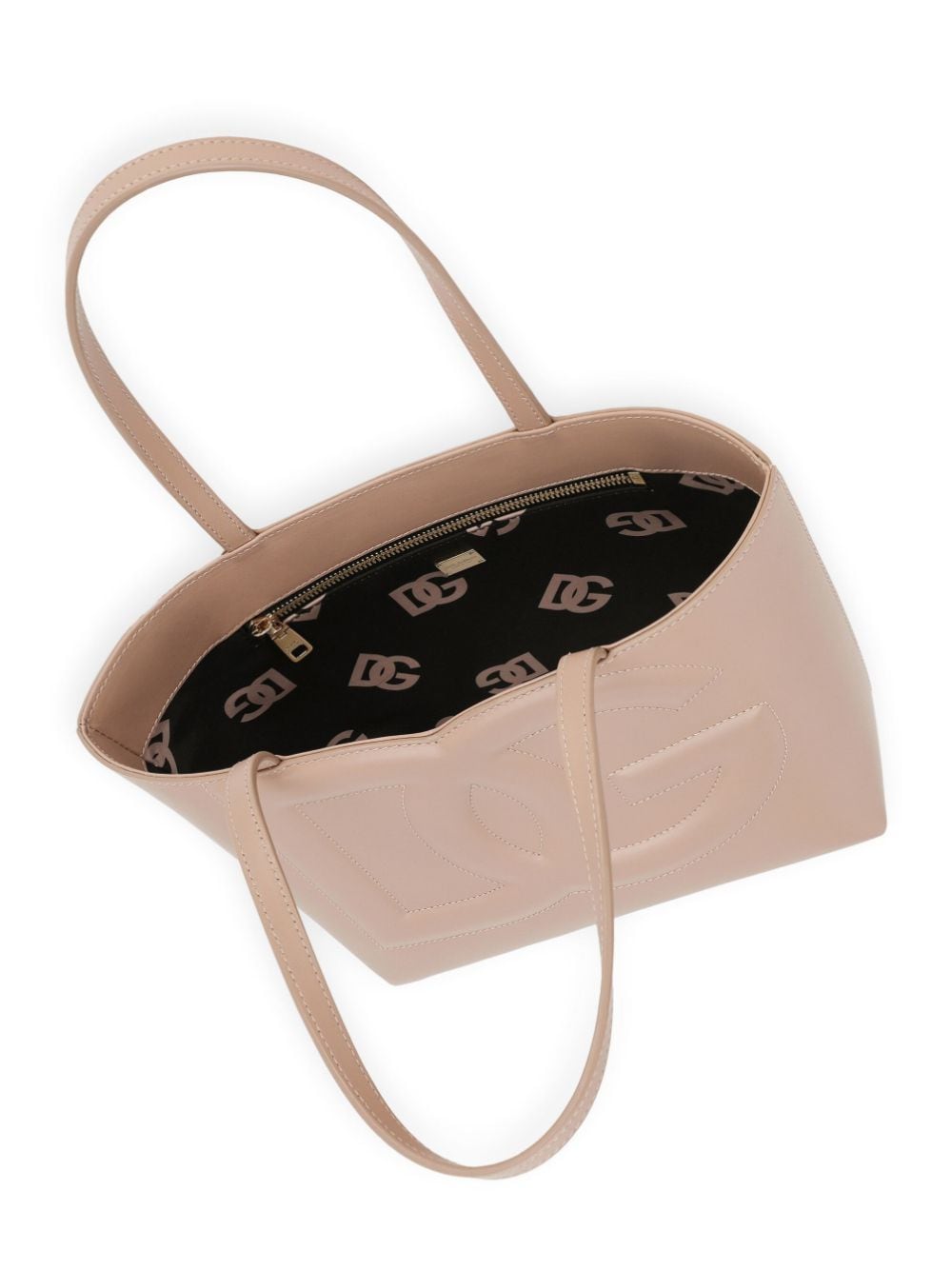 Dolce & Gabbana Small Calfskin Logo Shopper Bag Powder Pink 
