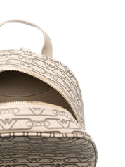 Emporio Armani Two-Way Zip Fastening Backpack Light Beige 
