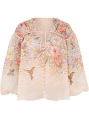 Front Lace-Up Shirt Ivory