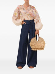 Front Lace-Up Shirt Ivory