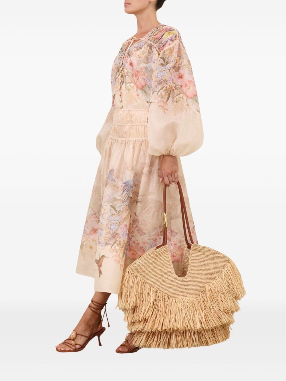 Front Lace-Up Shirt Ivory