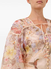 Front Lace-Up Shirt Ivory