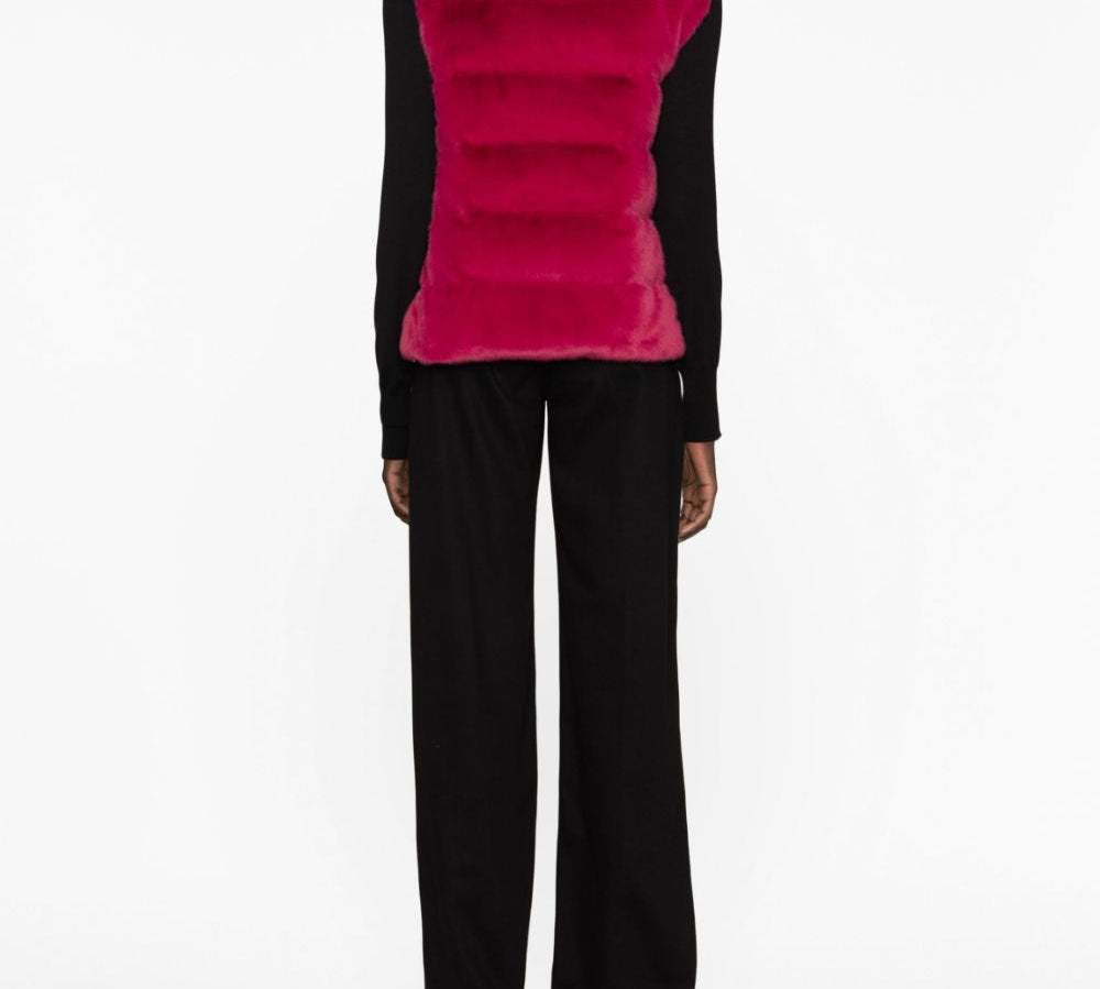 Herno Faux-Fur Zip-Up Vest 