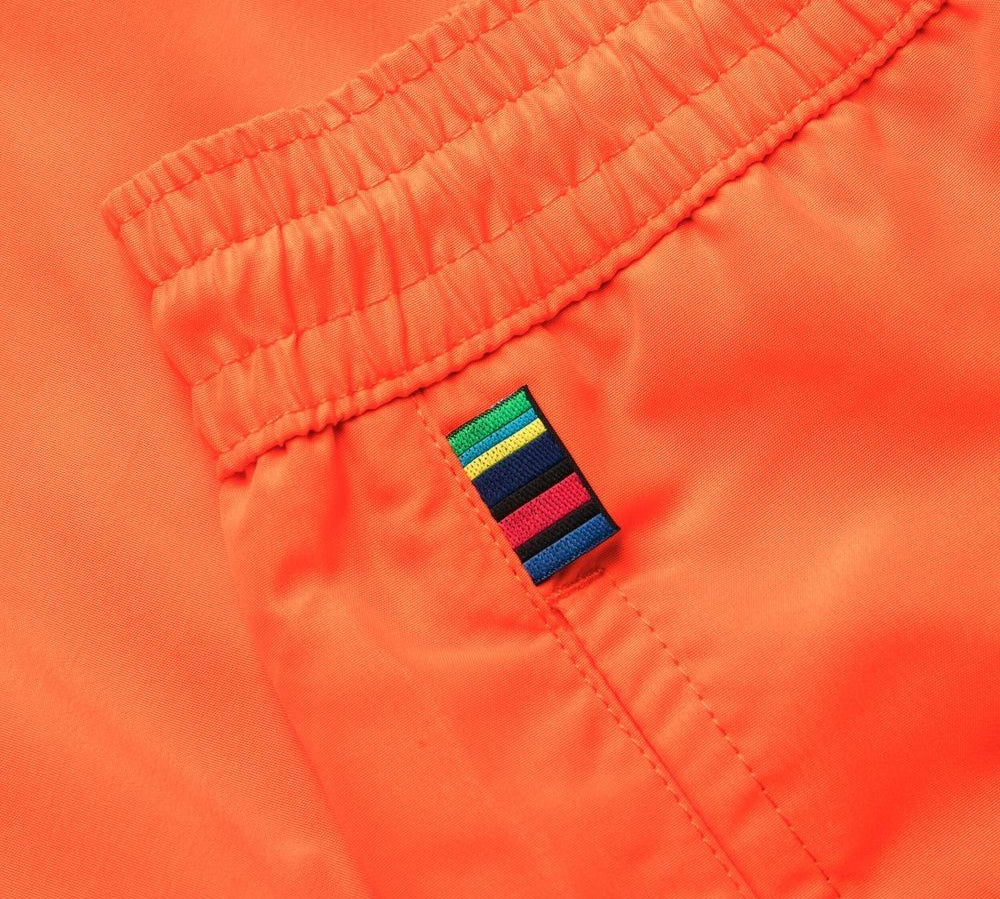 Paul Smith Swimming Trunks Orange Close Up View 