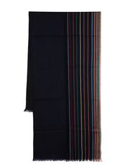 Paul Smith Wool Frayed Edge Scarf Multicolor Front View 