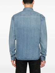Saint Laurent Denim Cotton Shirt Back View 