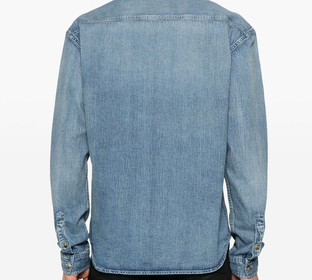 Saint Laurent Denim Cotton Shirt Back View 