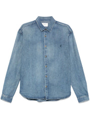 Saint Laurent Denim Cotton Shirt Front View 